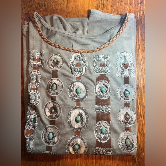 Double D Ranch Canteen Stamp in Time Top - Picture 9 of 10